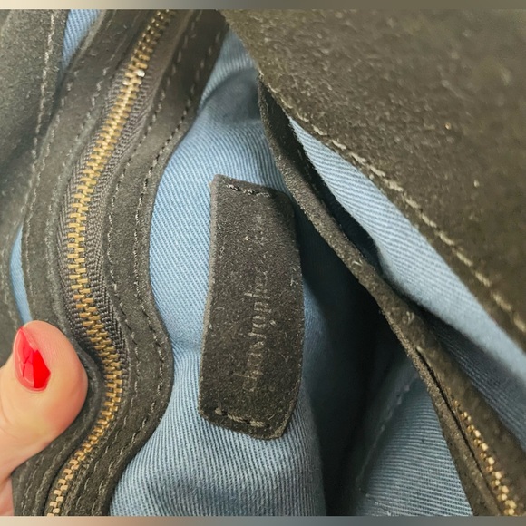 Christopher Kon black suede shoulder bag. Made in Montréal - Picture 7 of 7